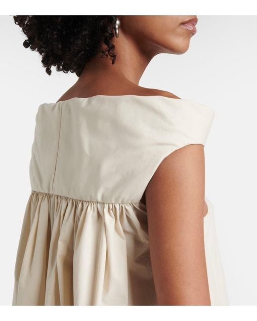 Rick Owens Natural Chalice Cutout Cotton Poplin Maxi Dress