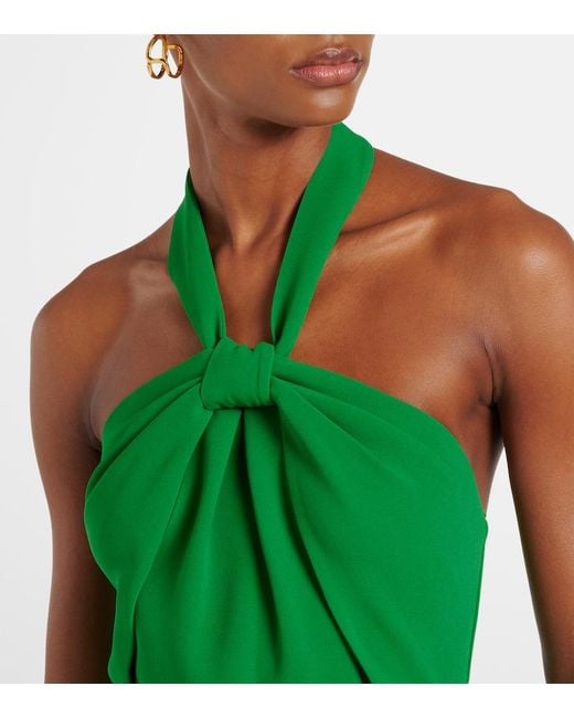 Elie Saab Green Cady Gown