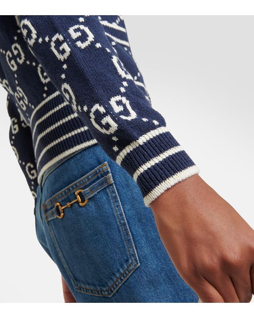 Gucci Metallic Jacquard-knit Cotton-Blend Cardigan