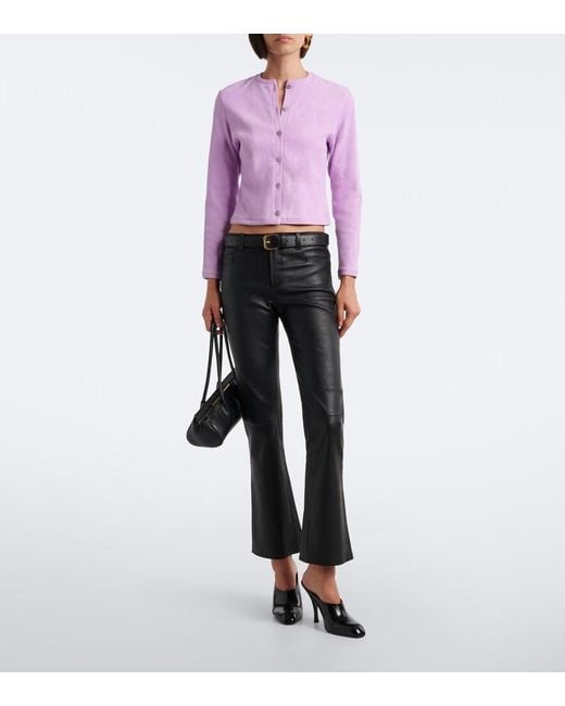 Stouls Black Dean Flared Leather Pants
