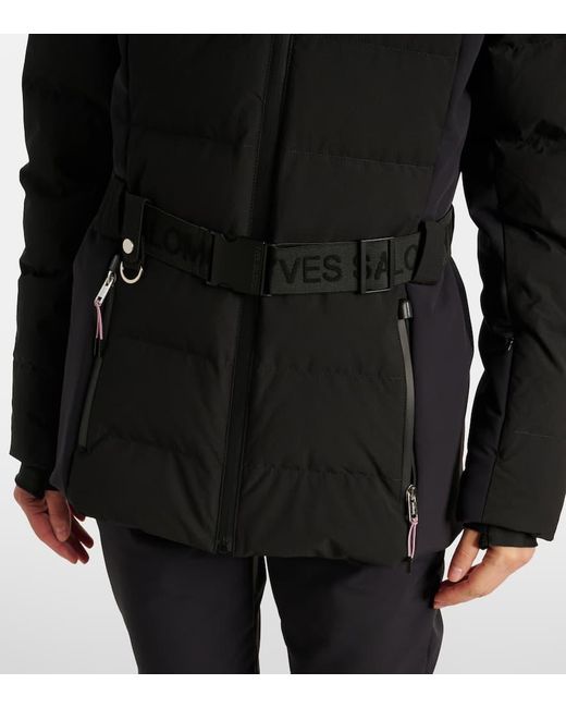 Yves Salomon Black Shearling-Trimmed Ski Jacket