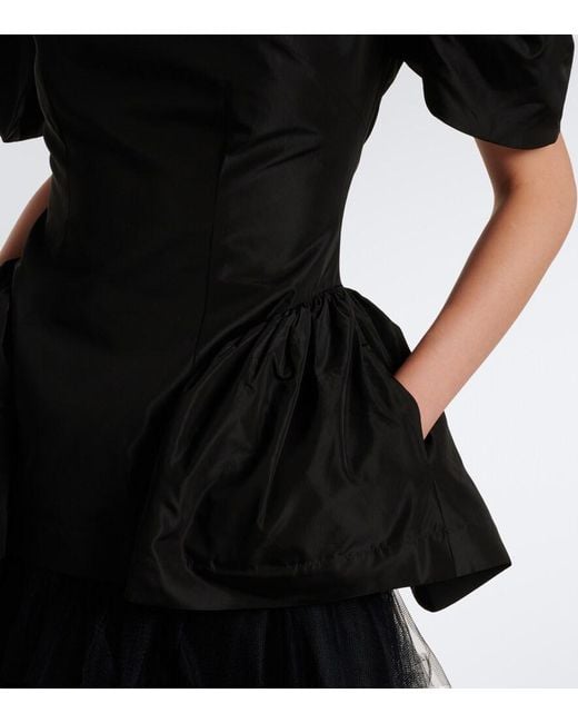 Simone Rocha Black Peplum Top