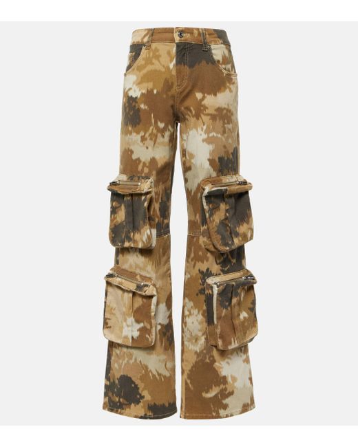 Blumarine Natural Camouflage Cargo Pants