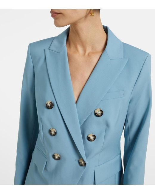 Veronica Beard Blue Miller Wool-Blend Blazer