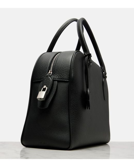 The Row Black India 12 Leather Tote Bag