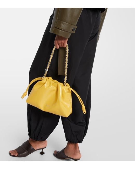 Loewe Yellow Clutch Flamenco Medium Aus Leder