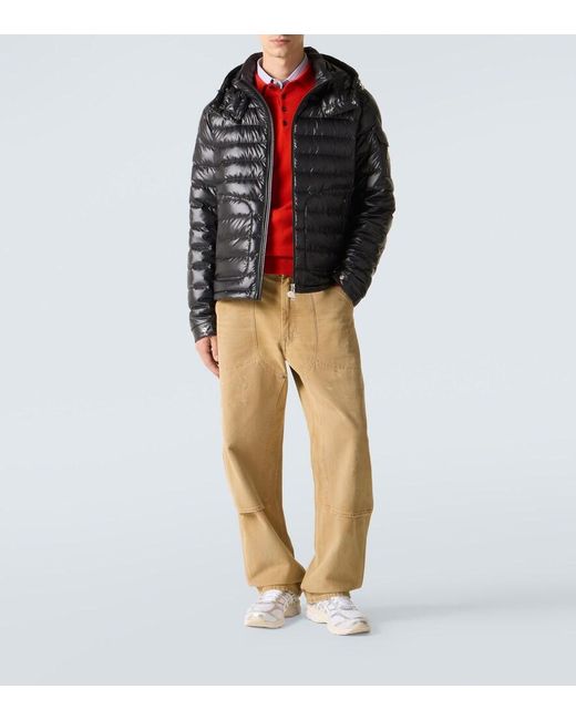 Moncler Black Lauros Hooded Down Jacket for men