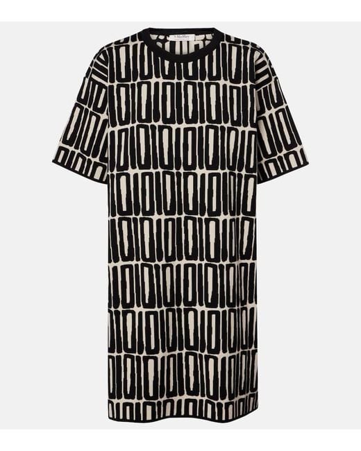 Max Mara Black Minikleid Ospite Aus Baumwolle