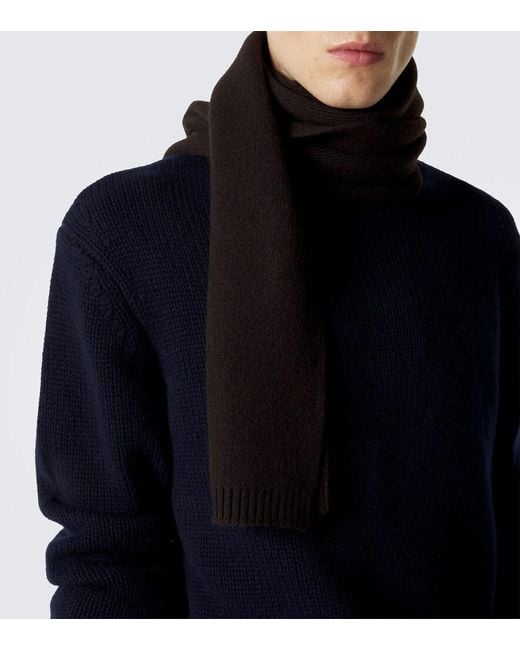 Lisa Yang Brown Frederica Cashmere Scarf for men