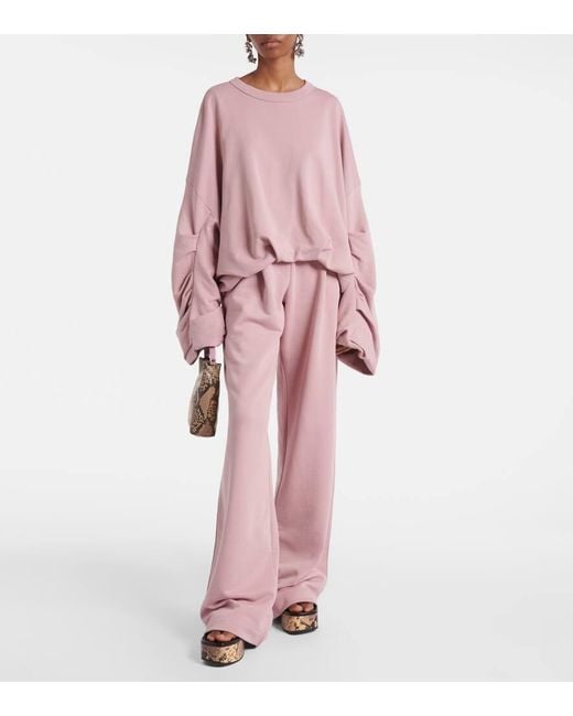 Dries Van Noten Pink Sweatshirt Aus Baumwolle