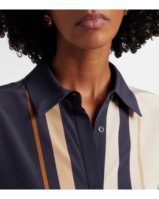 Sir Blue Printed Silk Shirt