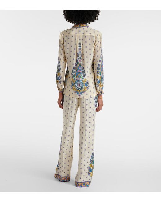 Camisa De Seda Estampada Etro de color White