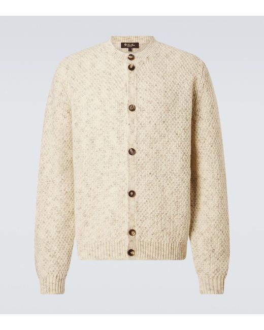 Loro Piana Natural Ash Wool And Cashmere-Blend Cardigan for men