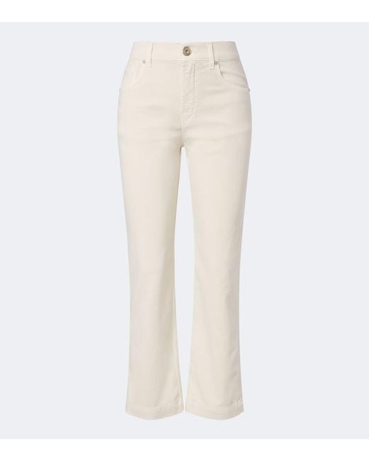 Eleventy Natural Cropped Slim Jeans