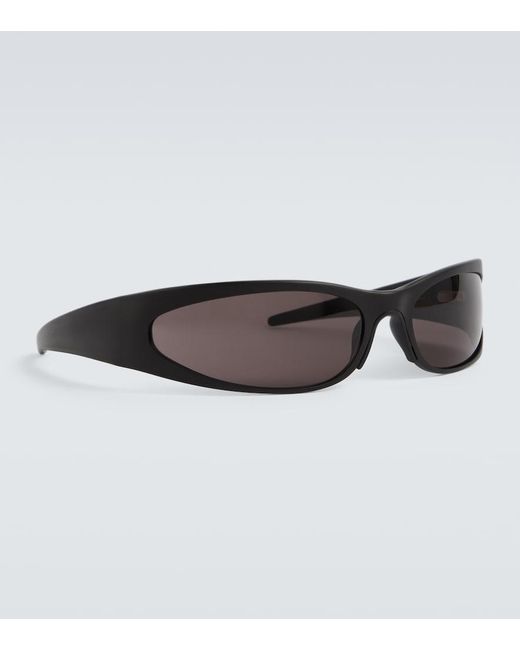 Balenciaga Brown Oval Sunglasses for men