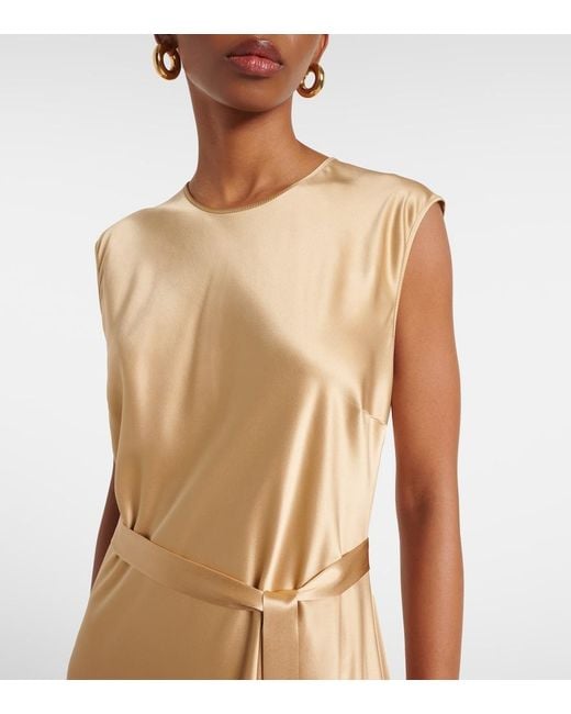 Robe Midi Garnier En Satin De Soie Joseph en coloris Natural