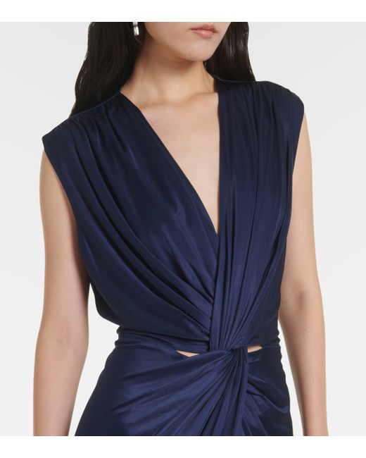 Costarellos Blue Knot-Detailed Maxi Dress