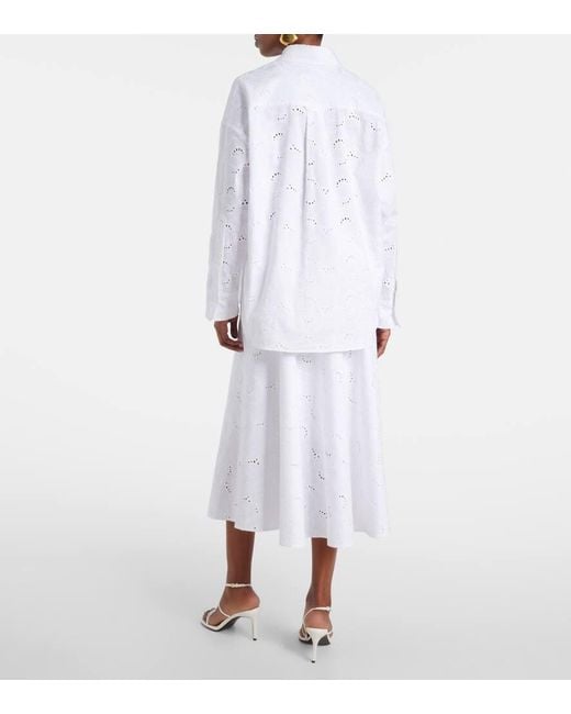 Camisa Summer Blossom Con Bordado Ingles Dorothee Schumacher de color White
