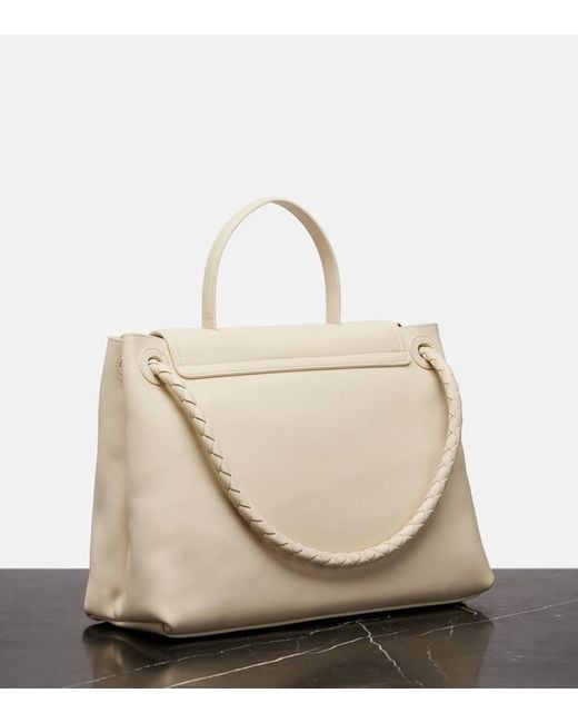 Bottega Veneta Natural Tote Bag Ciao Ciao Medium Aus Leder
