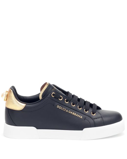 dolce & gabbana sneakers women leather portofino sneakers