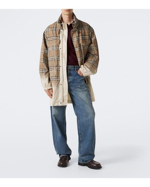 Burberry Natural Check Cotton Gabardine Parka for men