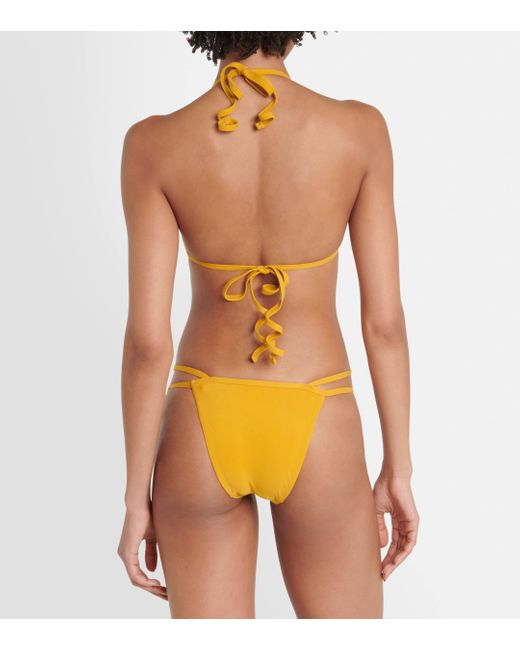Christopher Esber Yellow Embellished Bikini Bottoms