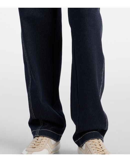 Max Mara Blue Zibello High-Rise Straight Jeans