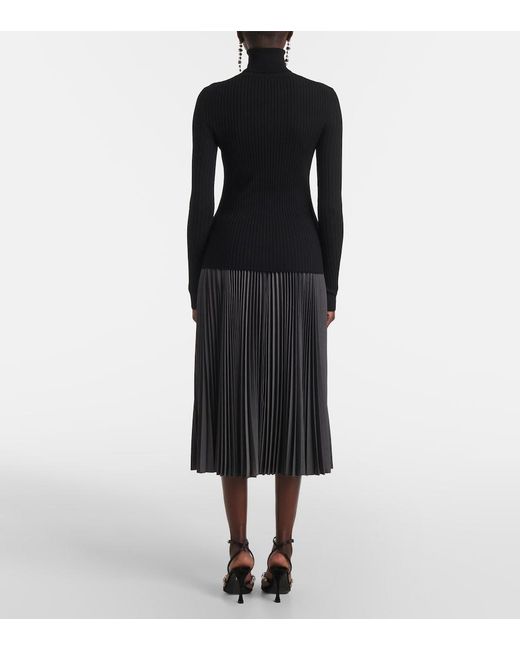 Dolce & Gabbana Black Wool-Blend Turtleneck Sweater