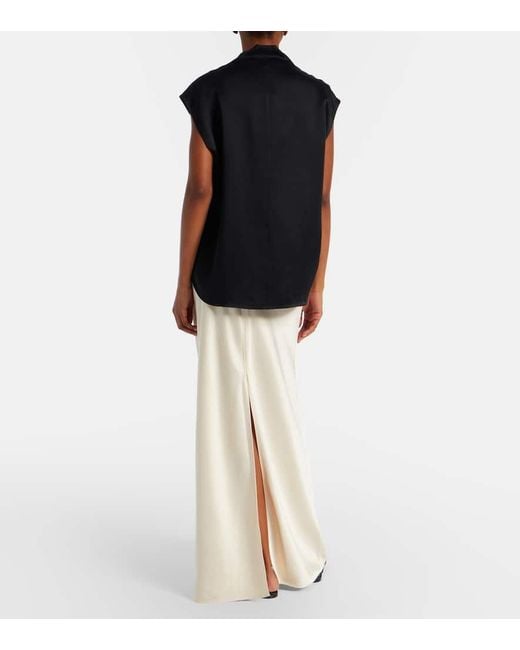 Vince White Satin Maxi Skirt