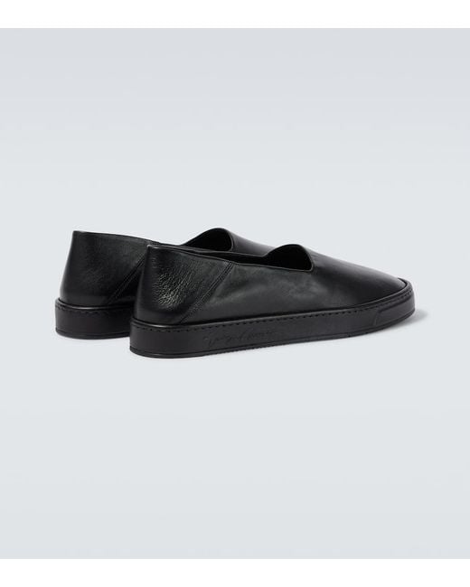 Giorgio Armani Slip-Ons Aus Leder in Black für Herren