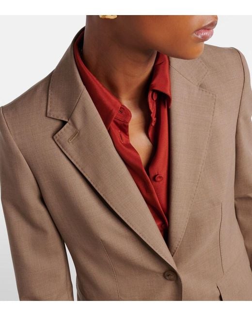 Max Mara Brown Circense Virgin Wool Blazer