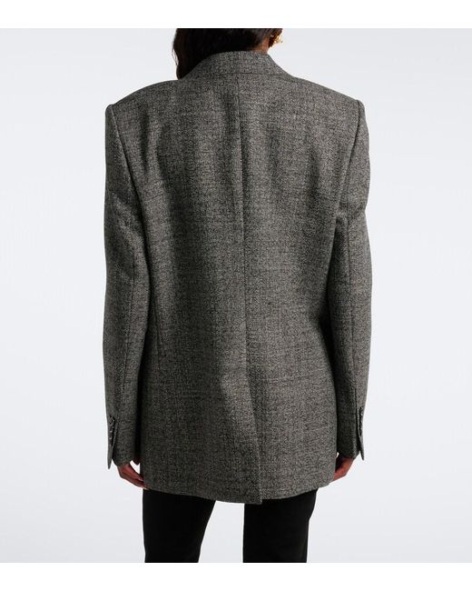 Dolce & Gabbana Gray Virgin Wool Tweed Blazer