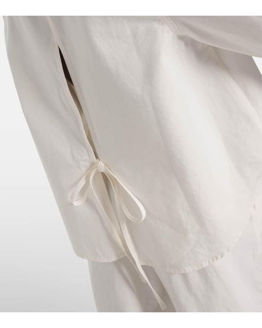 Camisa Paula's Ibiza de algodon con anagrama Loewe de color White