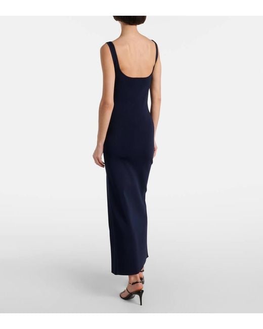 Galvan Blue Freya Maxi Dress