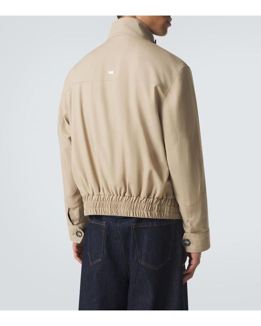 AMI Natural Virgin Wool Gabardine Jacket for men