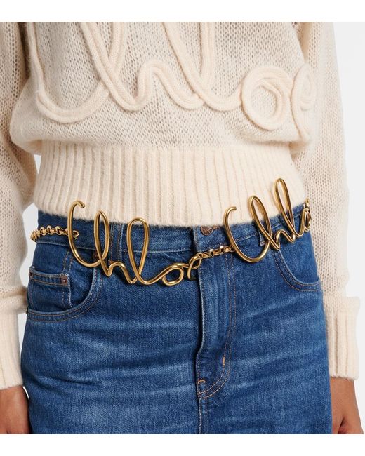 Cintura A Catena Iconic di Chloé in Metallic