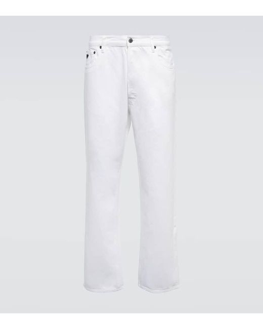 Prada White Mid-Rise Straight Jeans for men