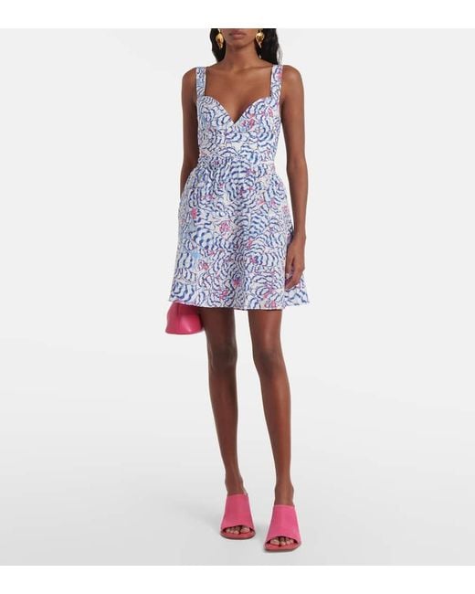 Poupette Blue Bedrucktes Minikleid Coco