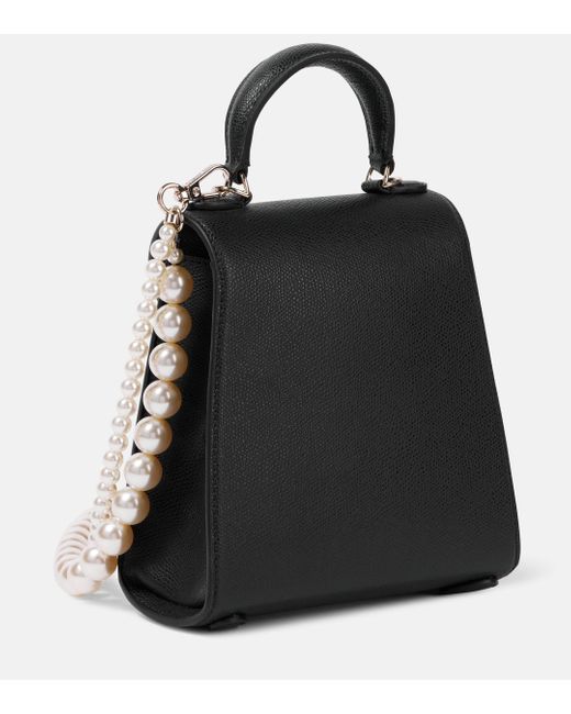 Simone Rocha Black Valentine Mini Leather Shoulder Bag