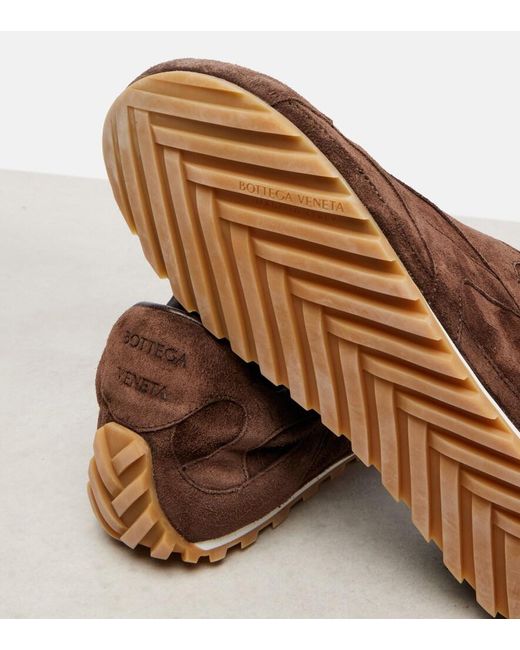 Bottega Veneta Brown Orbit Suede Sneakers