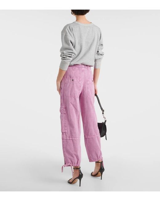 Pantalones cargo Ivy de denim Isabel Marant de color Pink