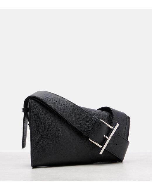 McQueen Black T-Bar Sling Leather Shoulder Bag