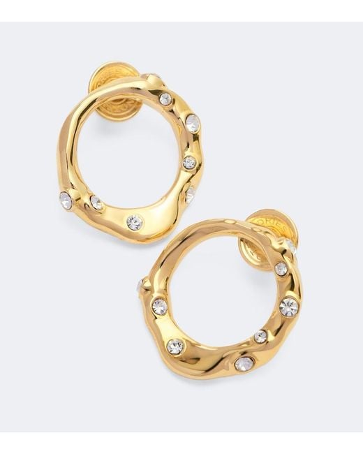 Dries Van Noten Metallic Embellished Stud Earrings