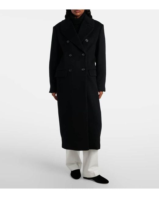 Totême  Black Mantel Aus Kaschmir