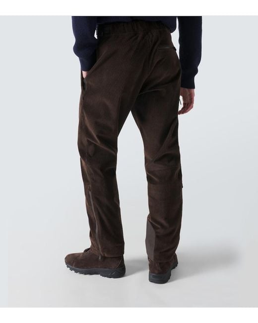 Zegna White Cashmere And Cotton Corduroy Ski Salopettes for men