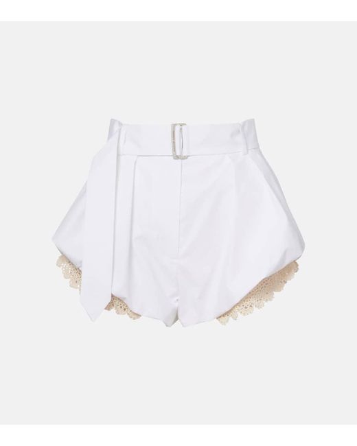 Magda Butrym White Shorts Aus Einem Baumwollgemisch
