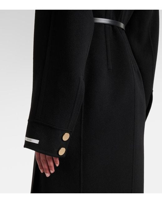 Sportmax Black Olio Virgin Wool Coat