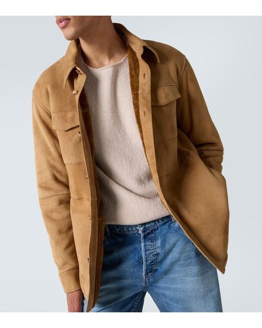 Chaqueta Bento De Ante Con Borrego The Row de hombre de color Brown