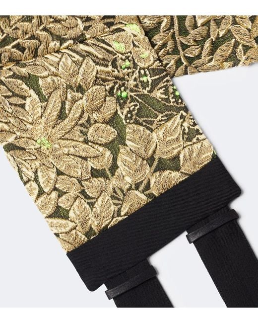 Dries Van Noten Natural Floral Jacquard Belt