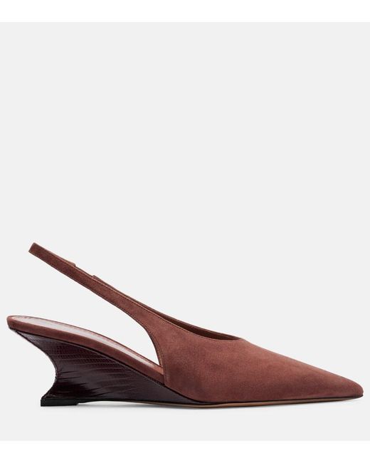 Paris Texas Brown Nina 50 Suede Wedges